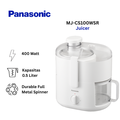 Panasonic MJ-CS100WSR Juicer [0.5 L] - White/Putih