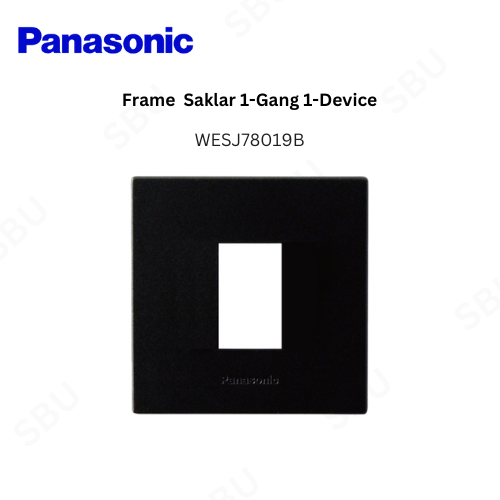 Panasonic WESJ78019B Frame Saklar 1 GANG 1 DEVICE STYLE E - Black Matte