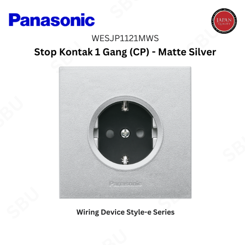 Panasonic WESJP1121MWS Stop Kontak Style e (CP) Matte Silver