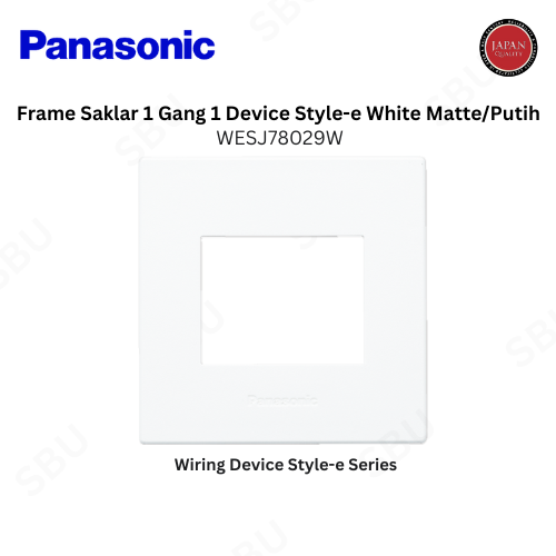 Panasonic WESJ78029W Frame Plate Saklar 1-Gang 2-Device - White Matte
