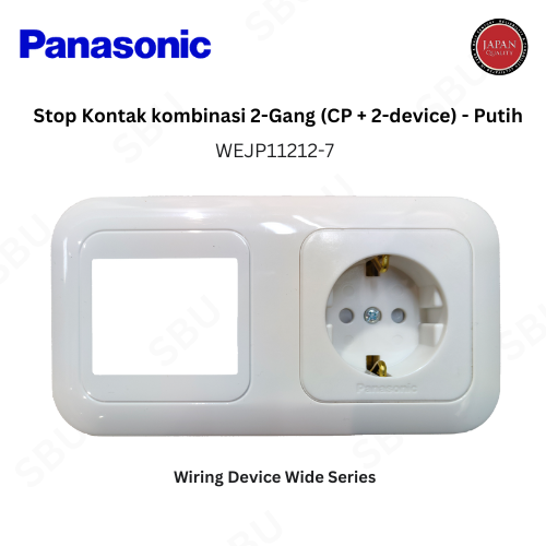 Panasonic Stop Kontak Dengan Grounding (CP) dan Plate 2 Gang