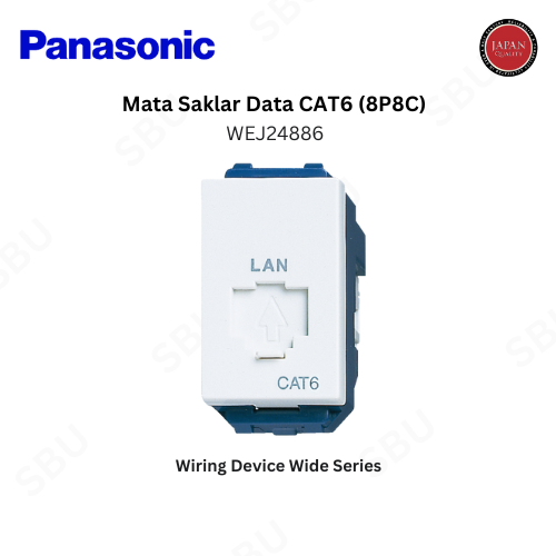 Panasonic WEJ24886 Mata Saklar Data Cat 6 - White