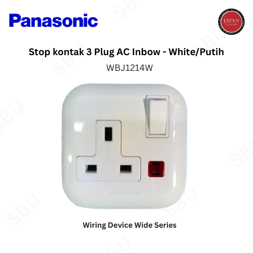 Panasonic WBJ1214W Stop Kontak 3 Plug - White