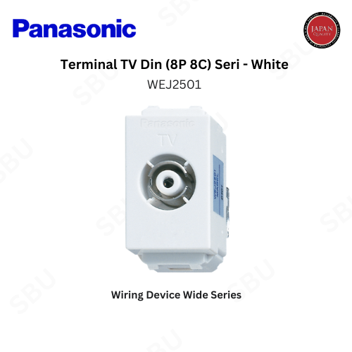 Panasonic WEJ2501 Terminal TV Din (8P 8C) Seri - White