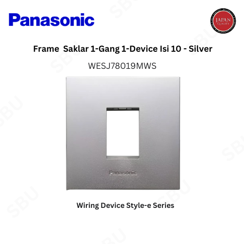 Panasonic Frame Saklar Style-e Single Tunggal 1 Gang 1 Device WESJ78019MWS - Silver