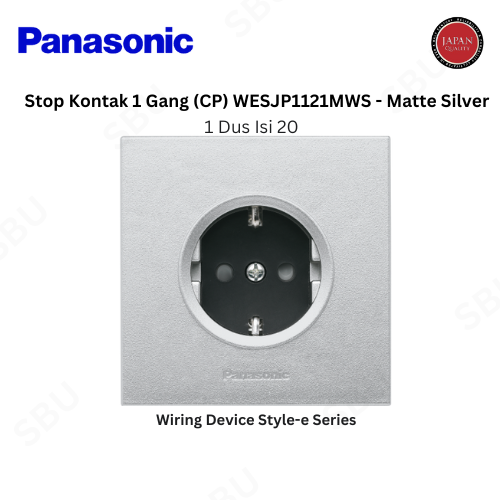 Panasonic WESJP1121MWS Stop Kontak Style e (CP) Matte Silver