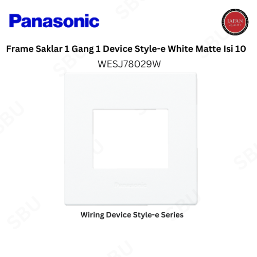 Panasonic WESJ78029W Frame Plate Saklar 1-Gang 2-Device - White Matte