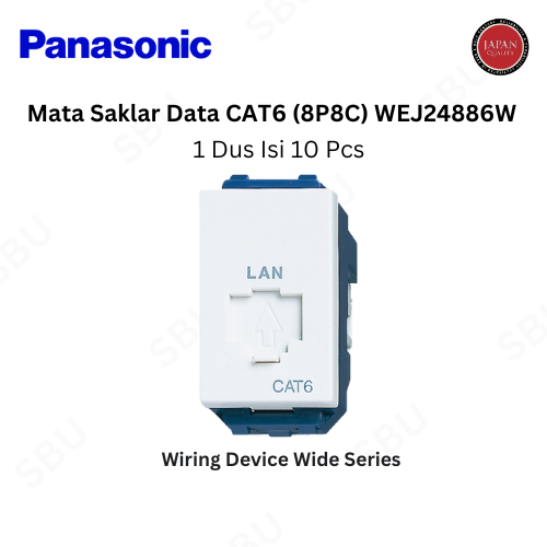 Panasonic WEJ24886 Mata Saklar Data Cat 6 - White