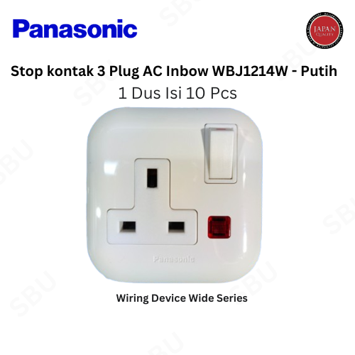 Panasonic WBJ1214W Stop Kontak 3 Plug - White