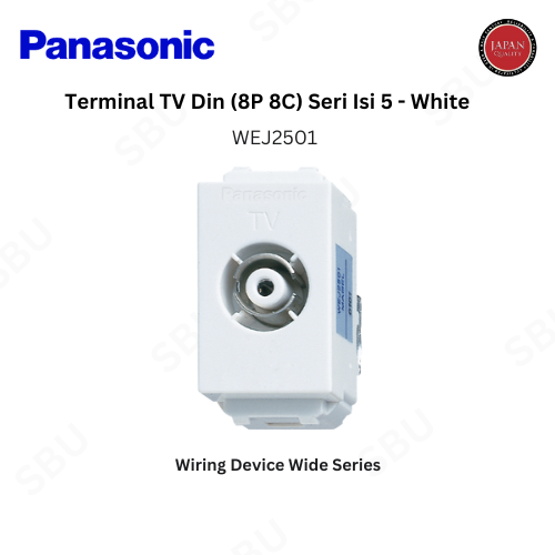 Panasonic WEJ2501 Terminal TV Din (8P 8C) Seri - White