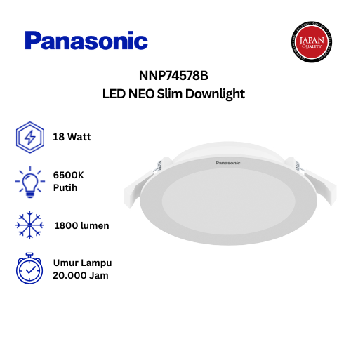 Panasonic Lampu LED NEO Slim Downlight NNP74578 18 Watt - Cool Daylight