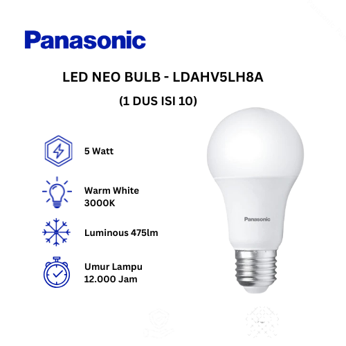 Panasonic LED NEO Bulb LDAHV5DH8A 5 Watt (Cool Daylight)