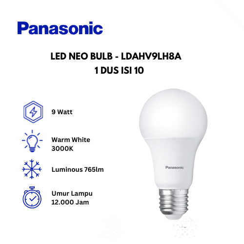 Panasonic LED NEO Bulb LDAHV9LH8A 9 Watt (Warm White)