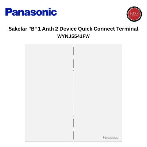 Panasonic WYNJ5541FW Mata Saklar 1-arah 2-Device NATARIGA 1 Dus (Isi 10)- Off White