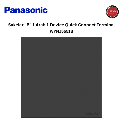Panasonic WYNJ5551B Mata Saklar 1-arah 1-Device NATARIGA 1 Dus (Isi 10) - Black