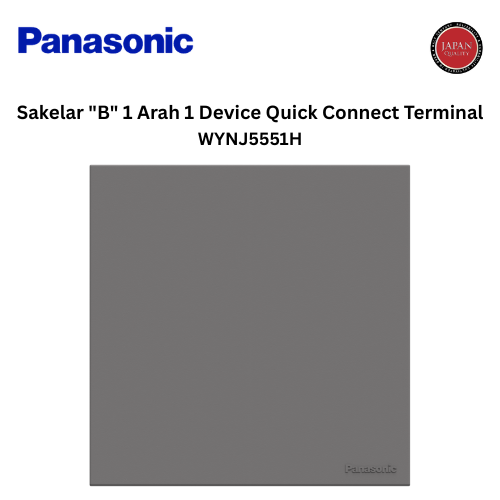 Panasonic WYNJ5551H Mata Saklar 1-arah 1-Device NATARIGA 1 Dus (Isi 10) - Gray