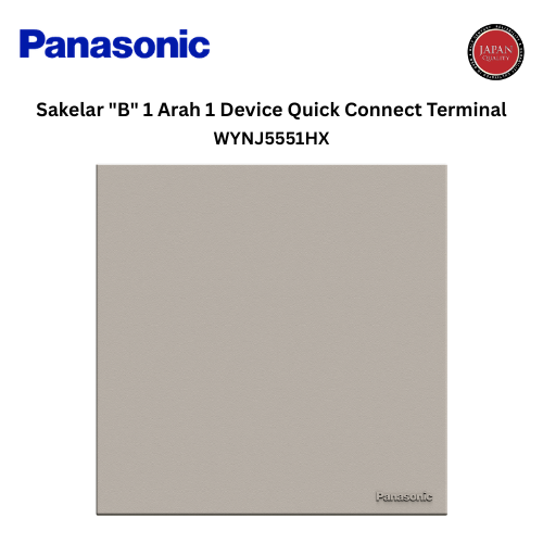 Panasonic WYNJ5551HX Mata Saklar 1-arah 1-Device NATARIGA 1 Dus (Isi 10) - Serene Gray