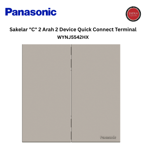 Panasonic WYNJ5542HX Mata Saklar 2-arah 2-Device (Saklar Hotel) NATARIGA 1 Dus (Isi 10) - Serene Gray